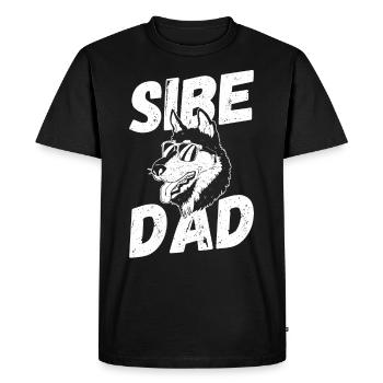 Sibe Papa Husky sibérien - T-shirt Premium bio Homme - noir - Devant - Nico (187cm)