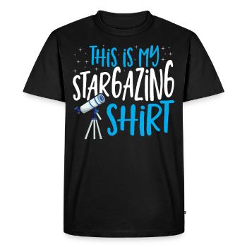Astronomy This Is My Stargazing Shirt Stargazer - Men's Premium Organic T-Shirt - black - Front - Nico (187cm)