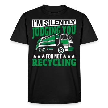 Je vous condamne silencieusement parce que vous - T-shirt Premium bio Homme - noir - Devant - Nico (187cm)
