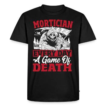 Morticiens Un jeu de mort au quotidien - T-shirt Premium bio Homme - noir - Devant - Nico (187cm)