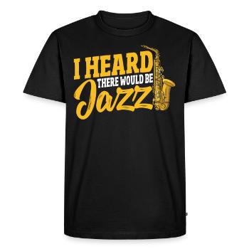 I Heard There Would Be Jazz - Men's Premium Organic T-Shirt - black - Front - Nico (187cm)
