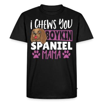 I Chews You Boykin Spaniel Mama Boykin Spaniel - Men's Premium Organic T-Shirt - black - Front - Nico (187cm)