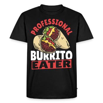 Burrito Eater Burritos professionnels - T-shirt Premium bio Homme - noir - Devant - Nico (187cm)