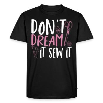 Ne rêvez pas qu’il coud Nähliebhaberin Égout - T-shirt Premium bio Homme - noir - Devant - Nico (187cm)