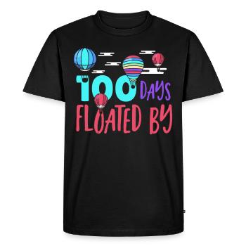 100 Days Floated By 100 Days of School 100th Day - Men's Premium Organic T-Shirt - black - Front - Nico (187cm)