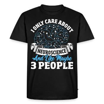 Je ne m’intéresse qu’aux neurosciences - T-shirt Premium bio Homme - noir - Devant - Nico (187cm)