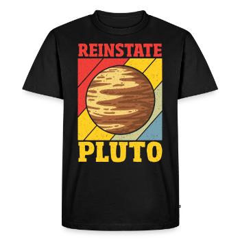 Reinstate Pluto Astronomy Constellation Astronomer - Men's Premium Organic T-Shirt - black - Front - Nico (187cm)