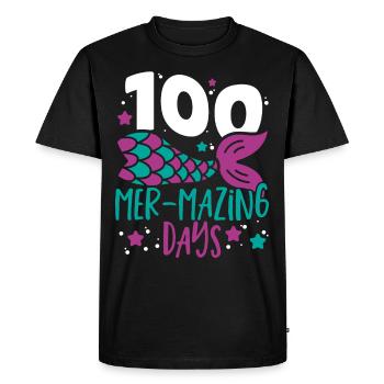 100 Mer-Mazing Days 100 Days of School 100th Day - Men's Premium Organic T-Shirt - black - Front - Nico (187cm)