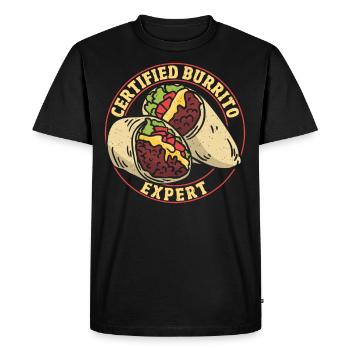 Burrito Expert certifié Burritos - T-shirt Premium bio Homme - noir - Devant - Nico (187cm)