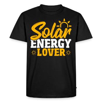 Solar Energy Lover Renewable Energy Pro-Climate - Men's Premium Organic T-Shirt - black - Front - Nico (187cm)