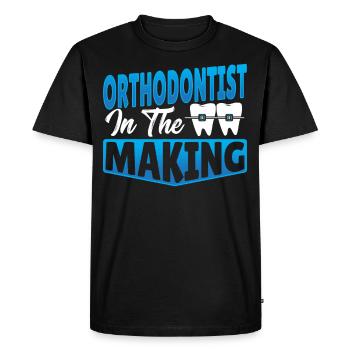 Orthodontiste en formation - T-shirt Premium bio Homme - noir - Devant - Nico (187cm)