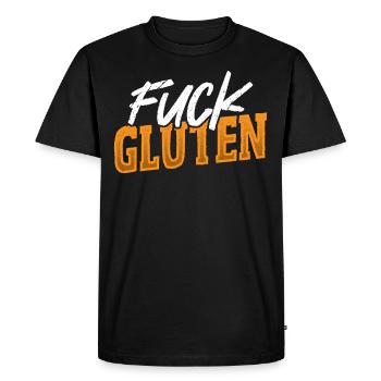 Fuck Gluten Gluten Free Gluten Free Diet - Men's Premium Organic T-Shirt - black - Front - Nico (187cm)