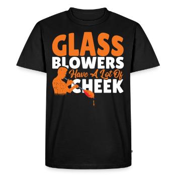 Glassblowers Have A Lot Of Cheek Glassblowing - Men's Premium Organic T-Shirt - black - Front - Nico (187cm)