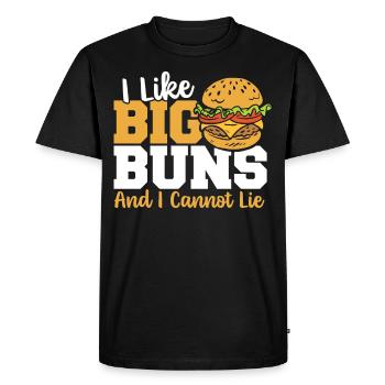J’aime les gros rouleaux et je ne peux pas mentir - T-shirt Premium bio Homme - noir - Devant - Nico (187cm)