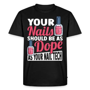 Les ongles doivent être aussi cool que votre technicien des ongles - T-shirt Premium bio Homme - noir - Devant - Nico (187cm)