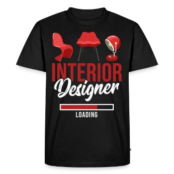 Architecte d’intérieur Boutique Design d’intérieur - T-shirt Premium bio Homme - noir - Devant - Nico (187cm)