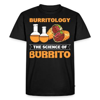 Burritologie La science du burrito - T-shirt Premium bio Homme - noir - Devant - Nico (187cm)