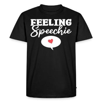 Feeling Speechie Speech Pathology Speech Therapist - Men's Premium Organic T-Shirt - black - Front - Nico (187cm)