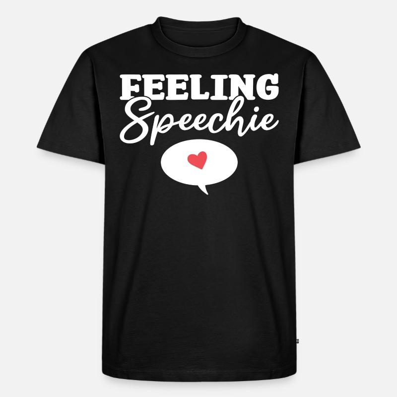 Feeling Speechie Sprachpathologie - Männer Premium Bio T-Shirt - Schwarz