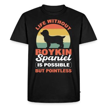 Life Without Boykin Spaniel Is Possible But - Men's Premium Organic T-Shirt - black - Front - Nico (187cm)