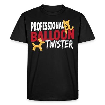 Professionnel Balloon Twister Balloon Twister - T-shirt Premium bio Homme - noir - Devant - Nico (187cm)