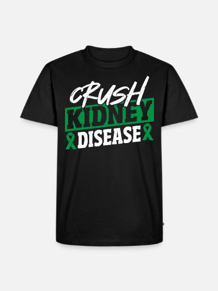 Crush Kidney Disease Green Ribbon - Men's Premium Organic T-Shirt - black