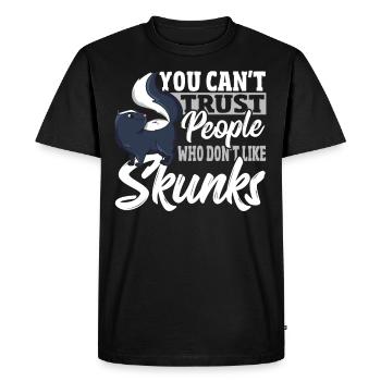 Vous pouvez aider les gens qui n’aiment pas les mouffettes, - T-shirt Premium bio Homme - noir - Devant - Nico (187cm)