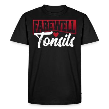 Tonsillitis Survivor Farewell, Tonsils - Men's Premium Organic T-Shirt - black - Front - Nico (187cm)