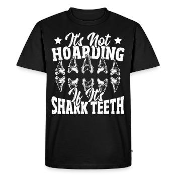 Ce n’est pas de la thésaurisation si ce sont des collectionneurs de dents de requin - T-shirt Premium bio Homme - noir - Devant - Nico (187cm)
