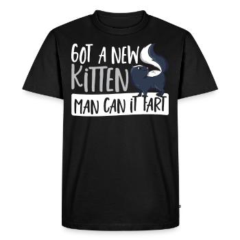 J’ai reçu un nouveau chaton, l’homme peut le faire - T-shirt Premium bio Homme - noir - Devant - Nico (187cm)