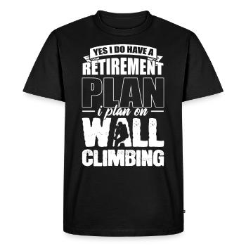 Oui, j’ai un plan de retraite que j’ai l’intention de faire - T-shirt Premium bio Homme - noir - Devant - Nico (187cm)