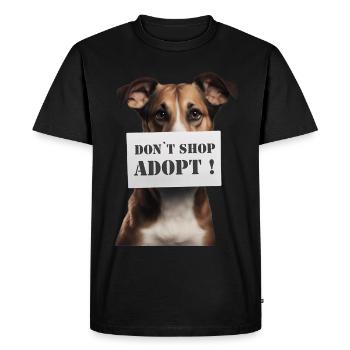 Dont Shop Adopt - Men's Premium Organic T-Shirt - black - Front - Nico (187cm)