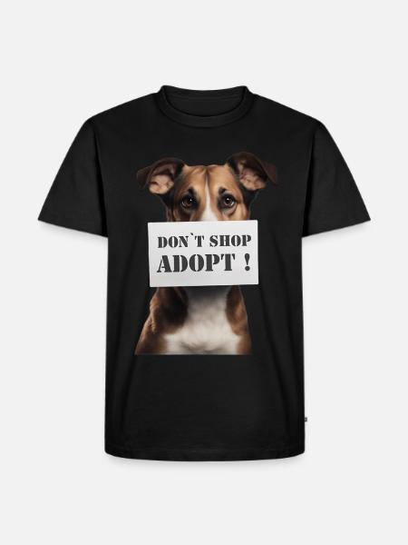Dont Shop Adopt - Men's Premium Organic T-Shirt - black