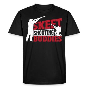 Skeet Shooting Buddies Skeet Shooter Clay Target - Men's Premium Organic T-Shirt - black - Front - Nico (187cm)