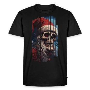 Dark Spell: The Skull Santa Claus Skull - Men's Premium Organic T-Shirt - black - Front - Nico (187cm)