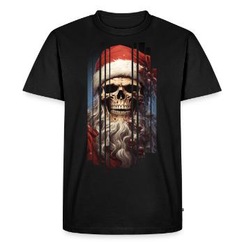 Dark Spell: The Skull Santa Claus Skull - Men's Premium Organic T-Shirt - black - Front - Nico (187cm)