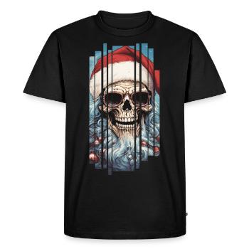 Dark Spell: The Skull Santa Claus Skull - Men's Premium Organic T-Shirt - black - Front - Nico (187cm)
