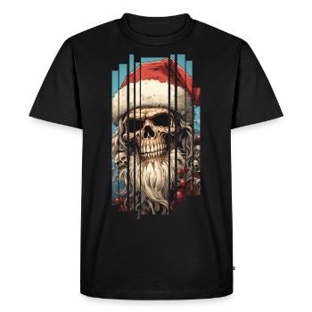 Dark Spell: The Skull Santa Claus Skull - Men's Premium Organic T-Shirt - black - Front - Nico (187cm)