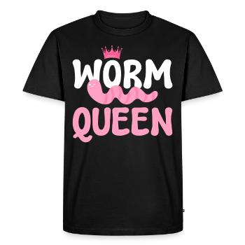 Worm Queen Worm Farming Vermiculture Worm Farmer - Men's Premium Organic T-Shirt - black - Front - Nico (187cm)