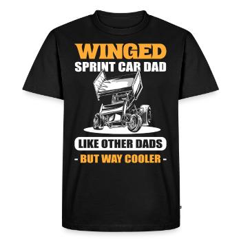 Winged Sprint Car Dad Sprint Car Racer - Men's Premium Organic T-Shirt - black - Front - Nico (187cm)