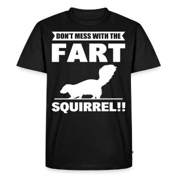 Ne plaisantez pas avec l’écureuil pet! - T-shirt Premium bio Homme - noir - Devant - Nico (187cm)
