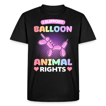 Je soutiens Balloon Animal Rights Balloon Twister - T-shirt Premium bio Homme - noir - Devant - Nico (187cm)