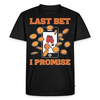 Dernier pari Je promets un pari sportif - T-shirt Premium bio Homme - noir - Devant - Nico (187cm)