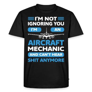 Je ne t’ignore pas, je suis un - T-shirt Premium bio Homme - noir - Devant - Nico (187cm)