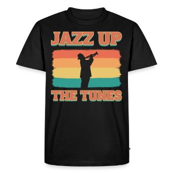 Jazz Up The Tunes Jazz Music Jazz Listener - Men's Premium Organic T-Shirt - black - Front - Nico (187cm)