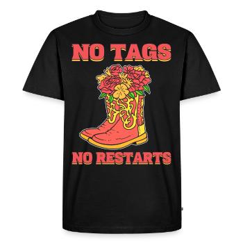 No Tags No Restarts Line Dance Line Dancing - Men's Premium Organic T-Shirt - black - Front - Nico (187cm)