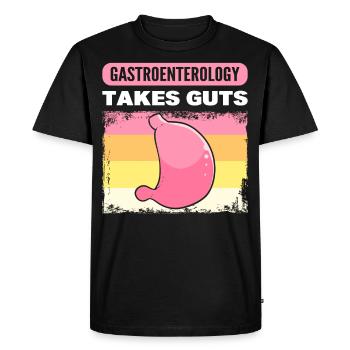 Gastroenterology Takes Guts Gastroenterologist - Men's Premium Organic T-Shirt - black - Front - Nico (187cm)