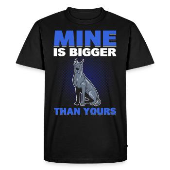 Le mien est plus grand que votre dogue allemand - T-shirt Premium bio Homme - noir - Devant - Nico (187cm)