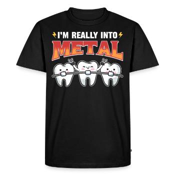 I'm Really Into Metal Orthodontists Orthodontic - Men's Premium Organic T-Shirt - black - Front - Nico (187cm)