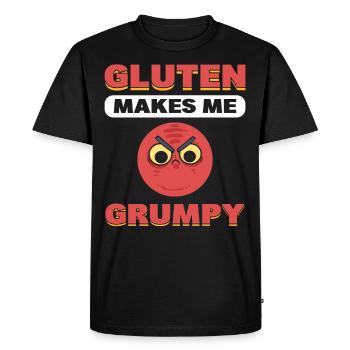Gluten Makes Me Grumpy Gluten Free Diet - Men's Premium Organic T-Shirt - black - Front - Nico (187cm)